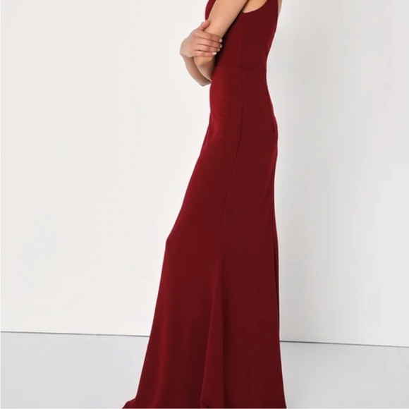 NWT Lulu's Infinite Glory Red Wine Maxi Dress - Picture 2 of 15
